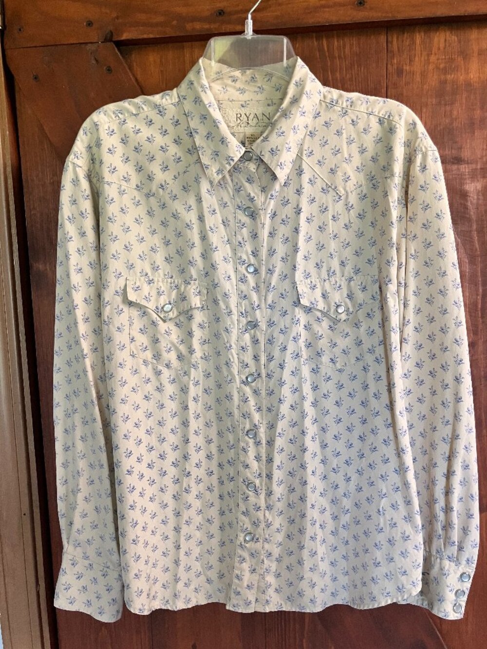 Ryan Michael Silk Western Shirt XL